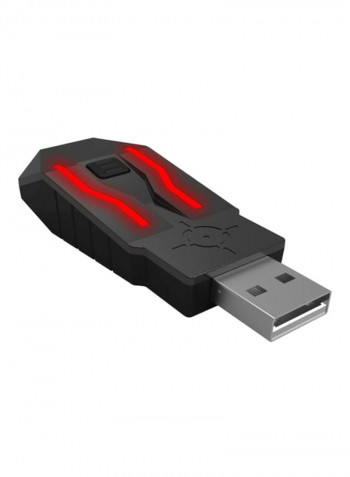 Mouse And Keyboard Adapter For Consoles 15x10x2cm Black/Red