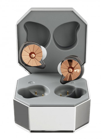 Stereo Bluetooth Wireless In-Ear Earbuds With Charging Case Silver/Grey/Rose Gold