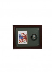 Us Army Medallion Portrait Picture Frame With Stars Red/Blue/White 16x13inch