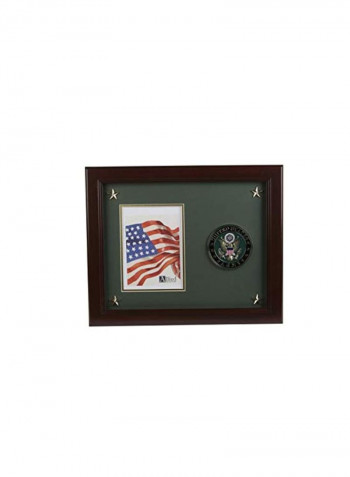 Us Army Medallion Portrait Picture Frame With Stars Red/Blue/White 16x13inch