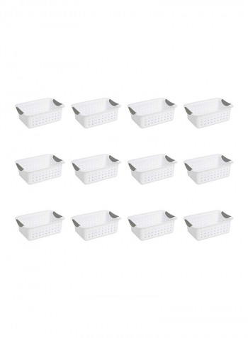 12-Piece Ultra Basket With Titanium Inserts White 11x8x4inch