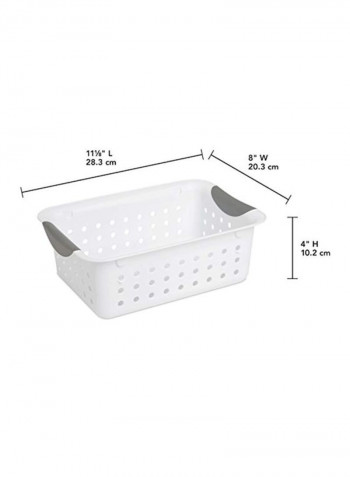 12-Piece Ultra Basket With Titanium Inserts White 11x8x4inch