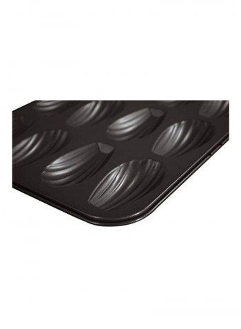 Shell Shaped Mould Tray Black 15.5x7.9x0.8inch
