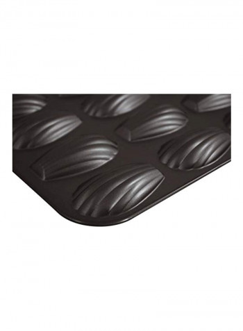 Shell Shaped Mould Tray Black 15.5x7.9x0.8inch