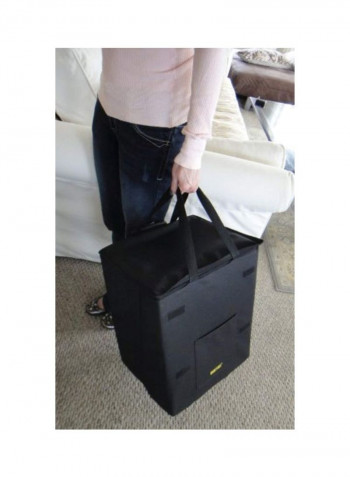 Rolling Utility Cart Basket Black