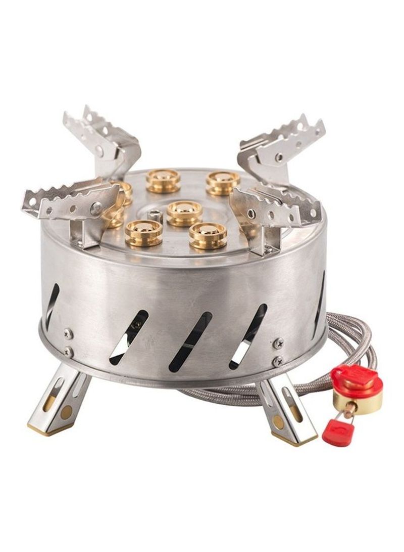 Stainless Steel Portable 9 Hole Fire And Brimstone Stove 24 x 24 x 15cm