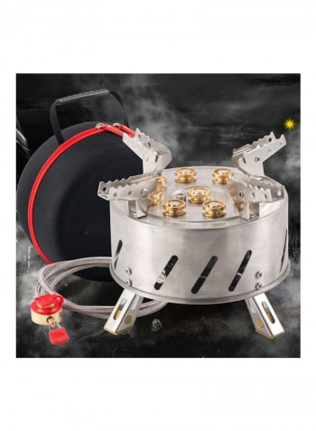 Stainless Steel Portable 9 Hole Fire And Brimstone Stove 24 x 24 x 15cm