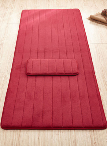 Anti-Skid Square Shaped Mat Red 140x200centimeter