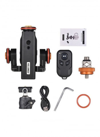 Wireless Remote Control 3 Speed Adjustable Mini Slider Skater Black/Orange