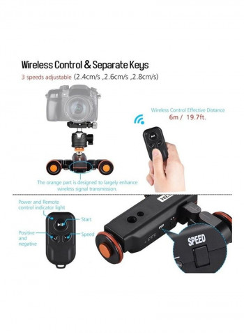 Wireless Remote Control 3 Speed Adjustable Mini Slider Skater Black/Orange