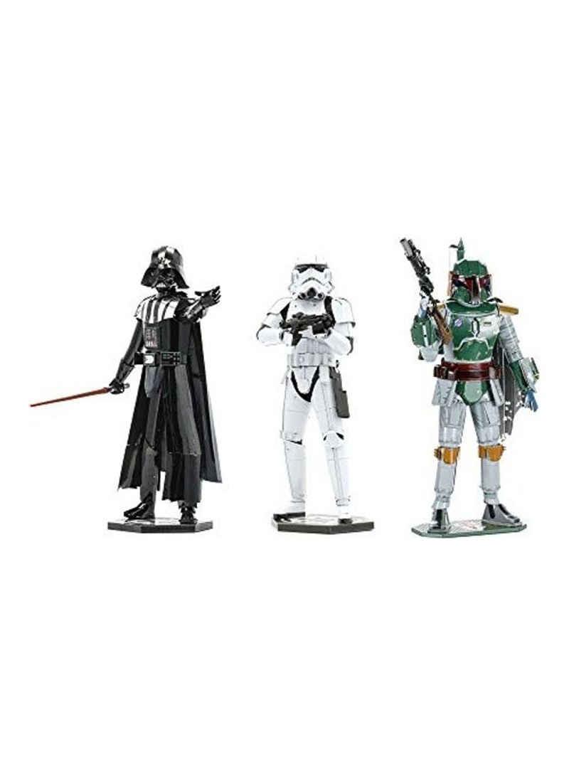 Set Of 3 Darth Vader Stormtrooper And Boba Fett 9x5x1inch