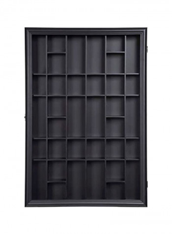 Shot Glass Case Display Storage Black 17.9x26.2x2.7inch