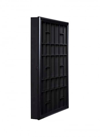 Shot Glass Case Display Storage Black 17.9x26.2x2.7inch