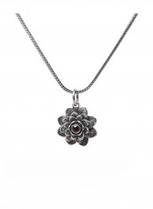 925 Sterling Silver Pendant Necklace With Garnet