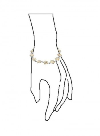 925 Sterling Silver Opal Studded Bracelet