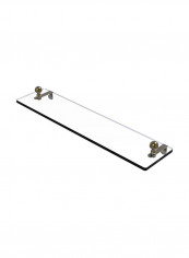 Mambo Vanity Beveled Edges Glass Shelf Clear/Gold 22inch