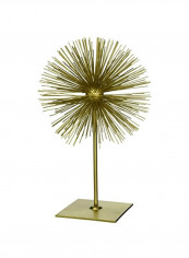 Metal Spike Sphere Gold 9x9x14inch