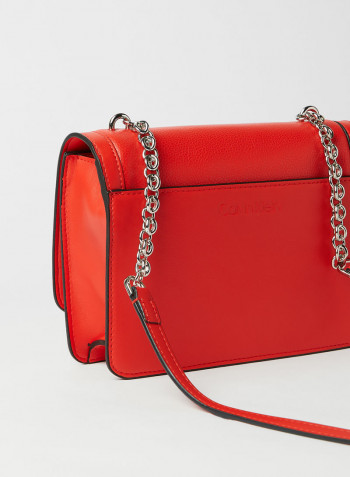 Flap Crossbody Bag Vibrant Coral