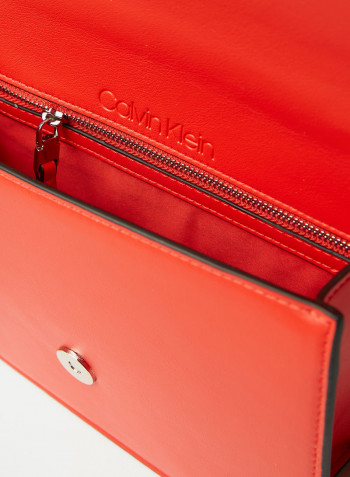 Flap Crossbody Bag Vibrant Coral