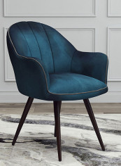 Modern Design Dining Chair Blue/Brown