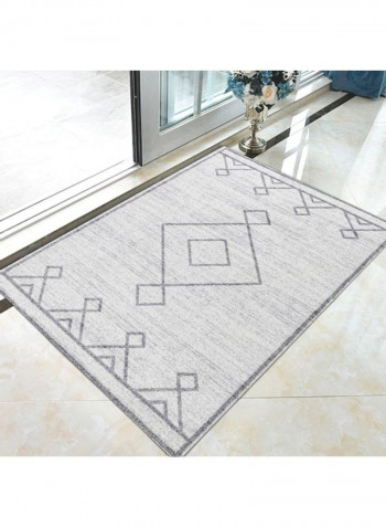 Retro Ethnic Style Geometric Pattern Rectangle Rug Grey 80*180 (W*L)cmcm