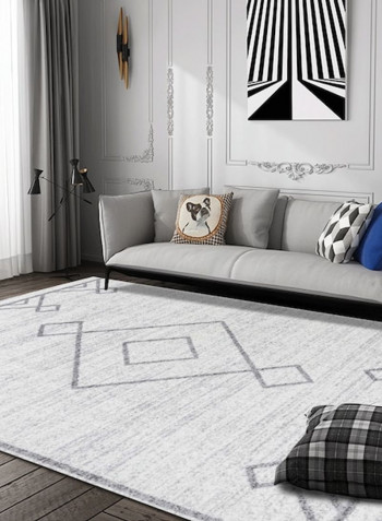 Retro Ethnic Style Geometric Pattern Rectangle Rug Grey 80*180 (W*L)cmcm