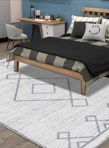 Retro Ethnic Style Geometric Pattern Rectangle Rug Grey 80*180 (W*L)cmcm