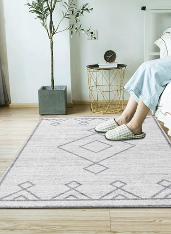 Retro Ethnic Style Geometric Pattern Rectangle Rug Grey 80*180 (W*L)cmcm