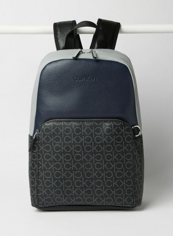 Round Monogram Backpack Navy Mix