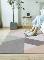 Simple Style Geometry Print Anti-Slip Rectangle Rug multicolour 80*180 (W*L)cmcm