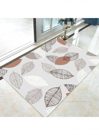 Home Door Modern Fresh Style Leaves Pattern Thick Anti-Skidding Rug multicolour 80*180 (W*L)cmcm