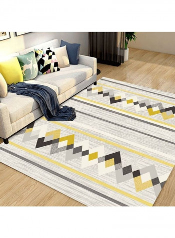 1 Piece Home Rug Simple Classic Geometric Pattern Carpet Yellow 80*180 (W*L)cmcm