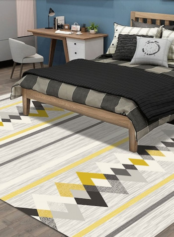 1 Piece Home Rug Simple Classic Geometric Pattern Carpet Yellow 80*180 (W*L)cmcm