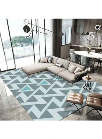 Simple Geometric Print Rectangle Comfy Rug Blue 80*180 (W*L)cmcm