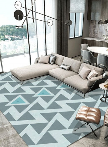Simple Geometric Print Rectangle Comfy Rug Blue 80*180 (W*L)cmcm