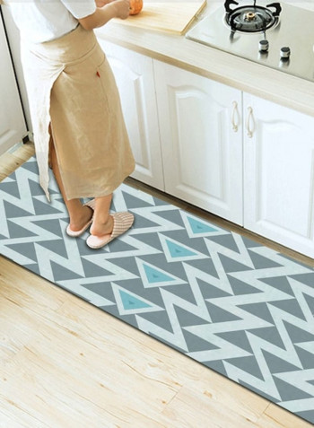 Simple Geometric Print Rectangle Comfy Rug Blue 80*180 (W*L)cmcm