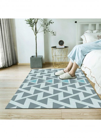 Simple Geometric Print Rectangle Comfy Rug Blue 80*180 (W*L)cmcm