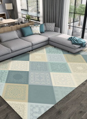 Modern Style Color Blocks Living Room Bedroom Anti-Slip Fashion Carpet multicolour 80*180 (W*L)cmcm
