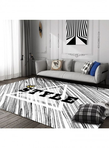 Nordic Style Living Room Bedroom Anti-Slip Fashion Carpet Black 80*180 (W*L)cmcm