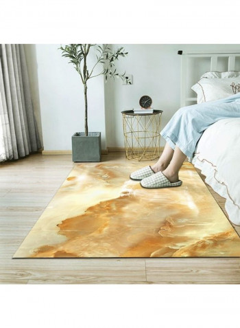 Home Rug Simple Luxury Abstract Anti-Slip Living Room Bedroom Floor Mat Yellow 80*180 (W*L)cmcm