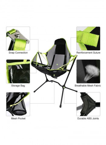 Outdoor Folding Chair With Pillow 62x17x15cm