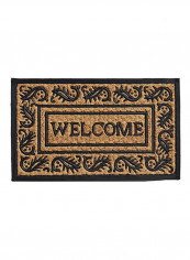 Woven Rectangle Door Mat Brown 18x30inch