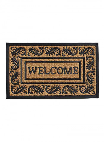 Woven Rectangle Door Mat Brown 18x30inch