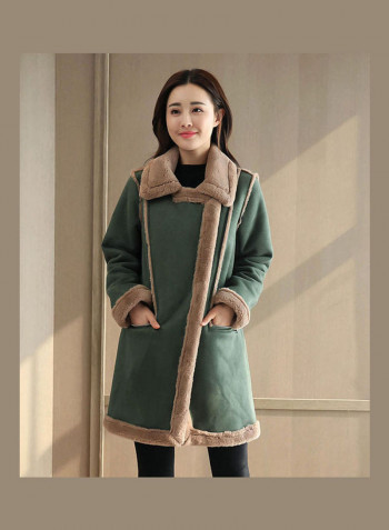 Lamb Wool Padded Jacket Green