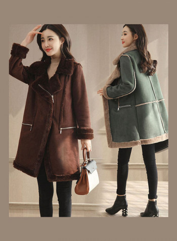 Lamb Wool Padded Jacket Green