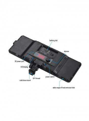 Photography LED Video Light And Stand Kit Black