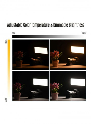 Photography LED Video Light And Stand Kit Black