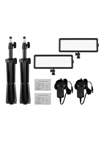 Photography LED Video Light And Stand Kit Black