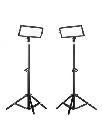 Photography LED Video Light And Stand Kit Black