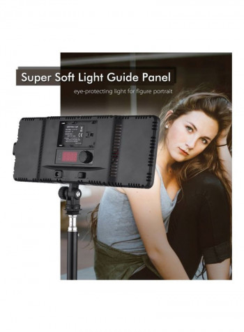Photography LED Video Light And Stand Kit Black